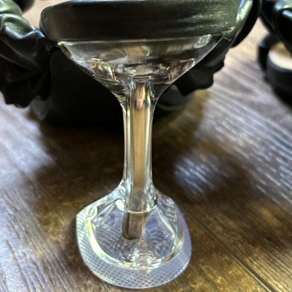 NEW Rampage Square Toe Ruched Heeled Sandals Black with Clear Heels Women's 6 - Picture 8 of 16